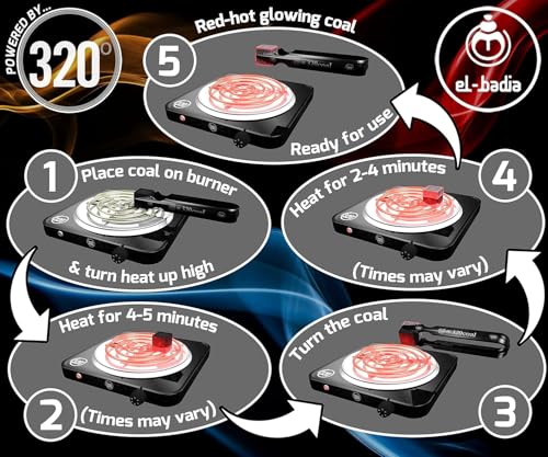 320º Kokosnusskohle-Discs – 60 Stück (27 mm) | Schnellzündend, Lang anhaltende Shisha-Kohle | Natürliche & Geruchlose Hookah-Kohle | BBQ- & Räucherkohle – 1 kg