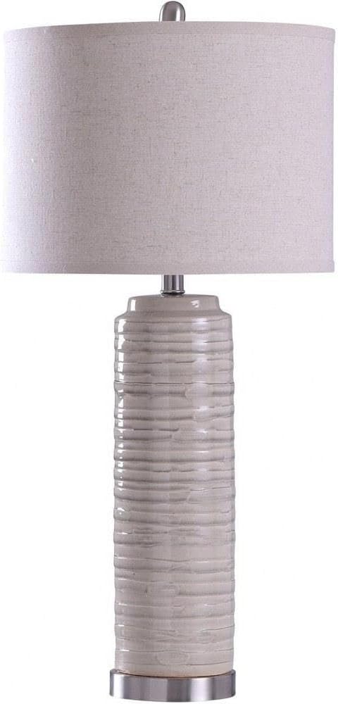 Stylecraft Home Collection Bishop Weathered Wood Spindle Candlestick Table Lamp