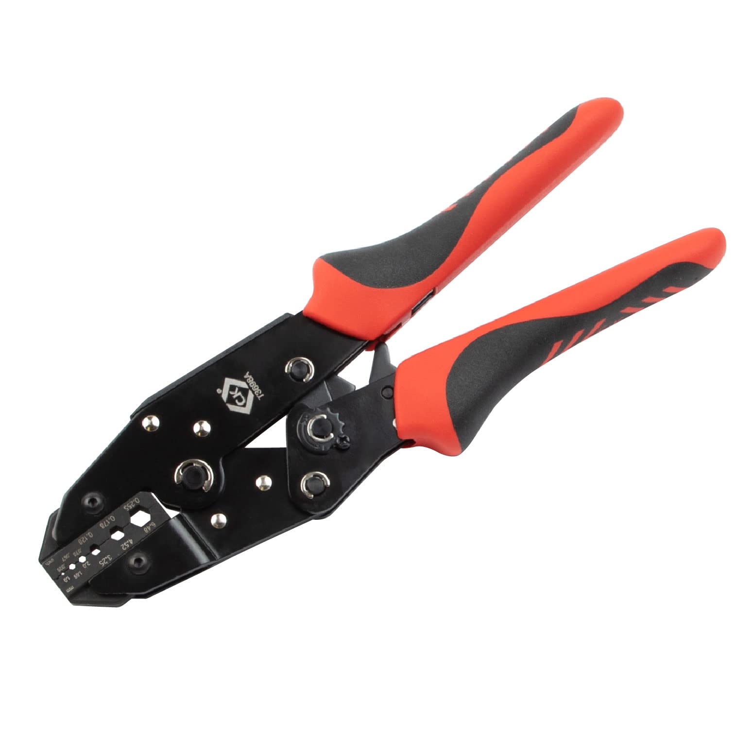 Pinza crimpatrice a cricchetto per cavo coassiale