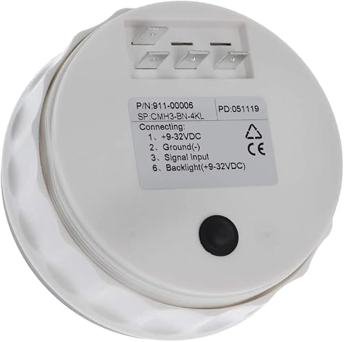 Geloo 85mm Boot Tachometer Messgerät 4000RPM Tacho Meter wasserdicht für Auto LKW Boot Diesel Motor 0-4000 RPM Marine RPM Tachometer Außenbordmotor 9-32V