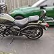 COPART Abnehmbare Beifahrer-Rückenlehne Sissy Bar für Kawasaki Vulcan S 650 VN650 2015-2019 (mit Gepäckträger, Schwarz, Stahl, Kunstleder)