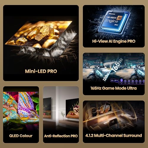 Image of Hisense 189 cm (75 inches) U8Q Series 4K Ultra HD Smart Mini LED PRO TV 75U8Q (Black)