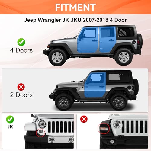 Estribos laterales para Jeep Wrangler JK 4 puertas 2007-2018 miniatura 2
