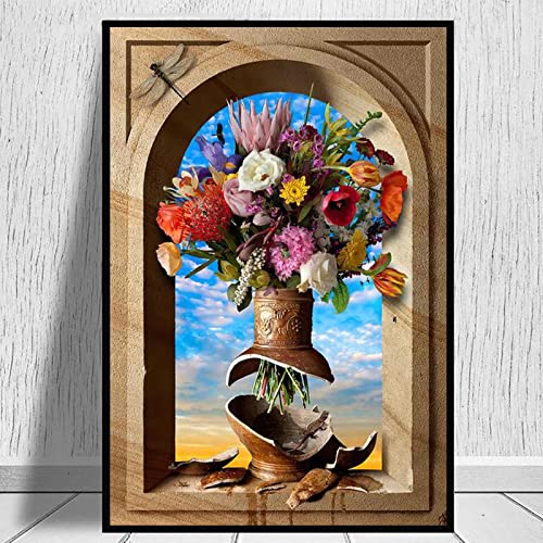 Impression grand format bouquet coloré art mural haut de gamme 50x70cm