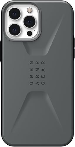 URBAN ARMOR GEAR UAG-IPH21L-C-SV - Funda a prueba de golpes para iPhone 13 Pro Max (6.7) compatible con 2021, color plateado civil