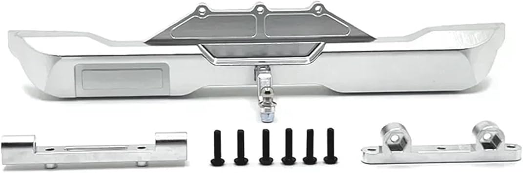 Rc Repairs Spare For Wltoys 104010 104020 104026 1/10 Metal Rear Bumper Decoration RC Car Upgrade Parts Accessories ReplacementSilver