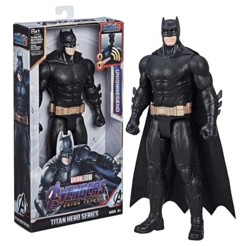 SHAHNARO Batman Action Figure Marvel Titan Hero Series 12 Inch Batman Toy for Kids Marvel Legends Super Hero Figure Batman Toys Gift for Boys Girls Ages 4+