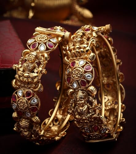 Image of Shining Diva Fashion Bangles for Women Girls Set of 2 Traditional Stylish Design