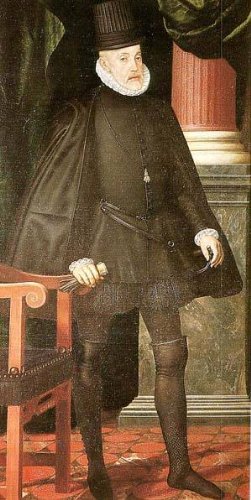 Reproduction de Philip II peinture à l'huile Pantoja De La Cruz toile de maître grand format