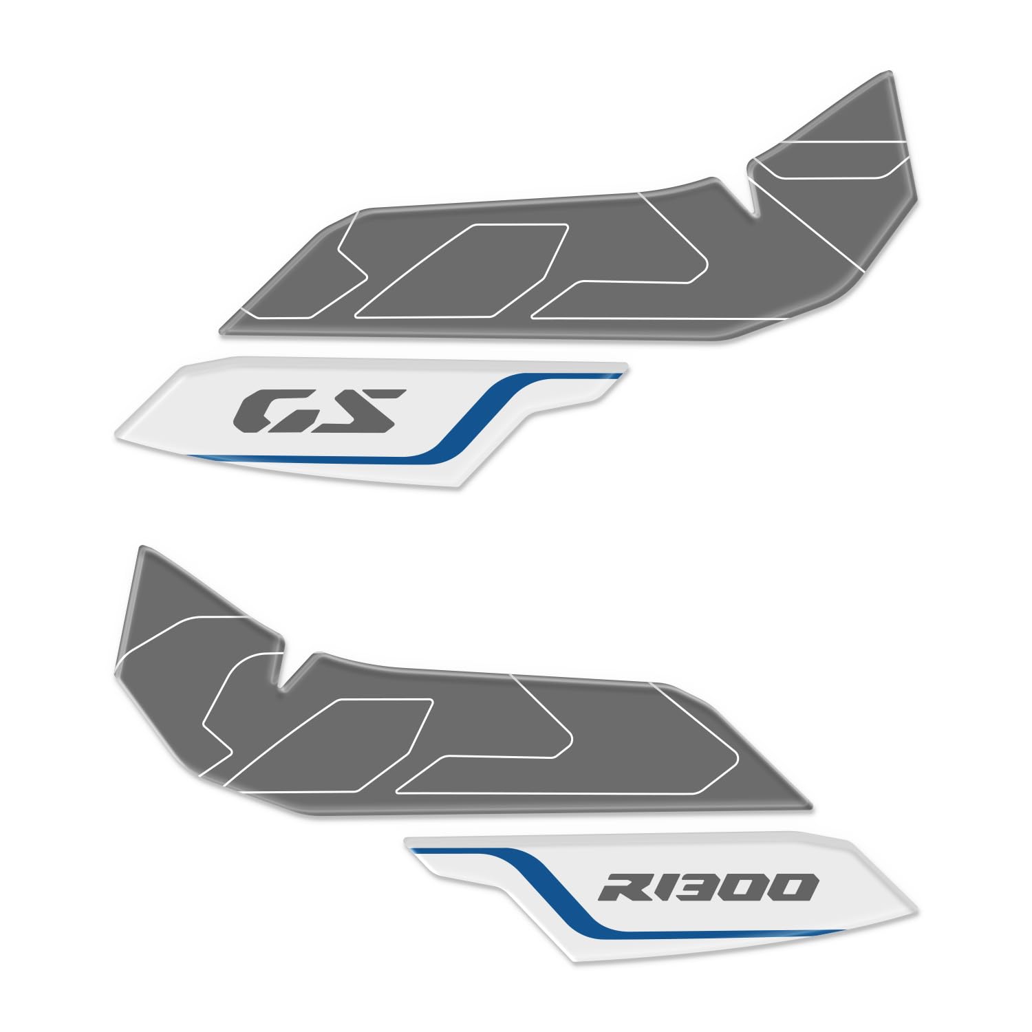 Protection 3D protège-mains anti-rayures pour moto BMW R 1300 GS 2024 blanche