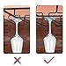 MOCOUM Wine Glasses Rack Under Cabinet Stemware Rack,Wine Glass Hanger Rack Wire Wine Glass Holder Storage Hanger for Cabinet Kitchen Bar (4 Rows)