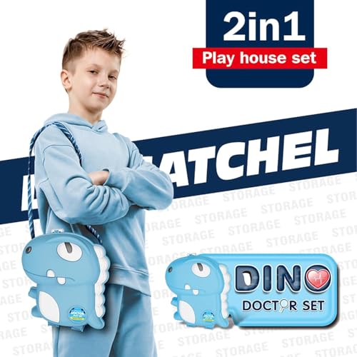 Image of Doctor Kit for Toddlers 2-7 Years Old - 18 Pcs Dinosaur Kids Doctor Play Set, Preschool Pretend Play Medical Kit with Carrying Bag, Toys for Age 2-7, Gifts for Boys Girls for Role Play