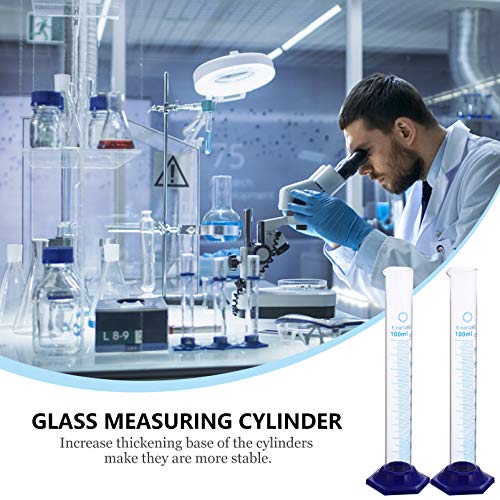 ULTECHNOVO Conjunto de Cilindros Graduados de Vidro 4 Unidades Cilindros de MediÃ§Ã£o Graduados de 1