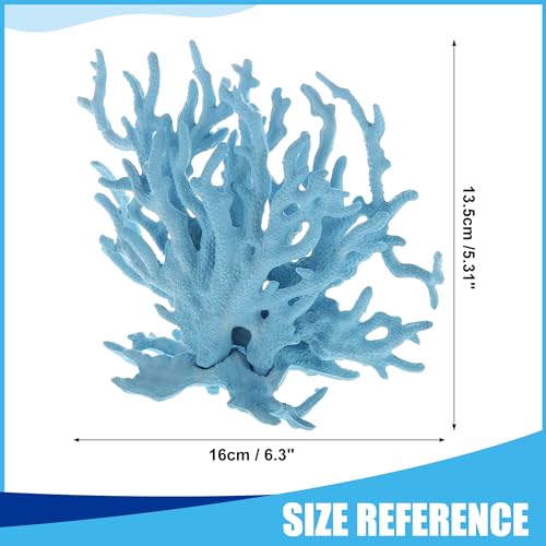 Image of Blue Coral Reef Decor, Mini Faux Coral Aquarium Decor, 6.3x5.31in