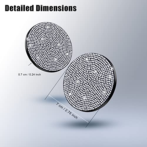 KINBOM 2 Pezzi 7cm Sottobicchieri per Auto Bling