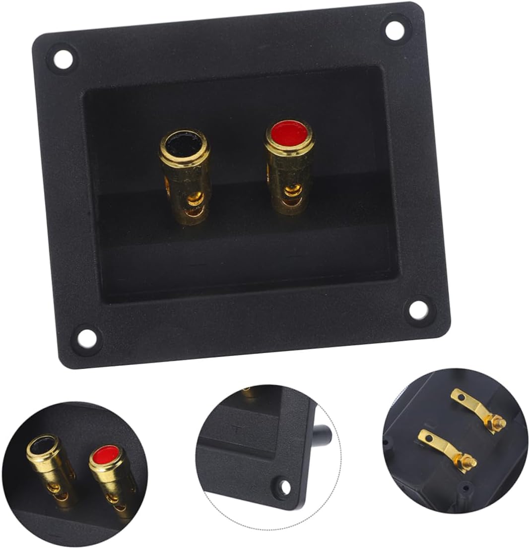 2-Way Speaker Terminal Box with Spring Loaded Wire Clamps 2pcs