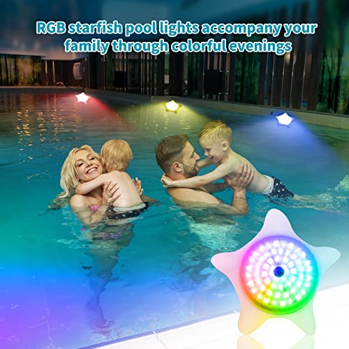 2-Pack Led Pool Lights With App Control For Above Ground Pools, 15W Rgb Submersible Led Lights With Smart Music Sync Color Changing, Landscape Underwater Lights For Swimming Pools, Fountains, Aquarium #TOP4