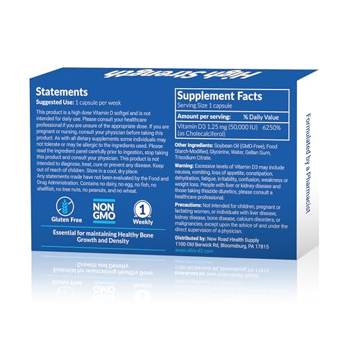 ULTRA-D3 Once-Weekly Vitamin D3 Softgels