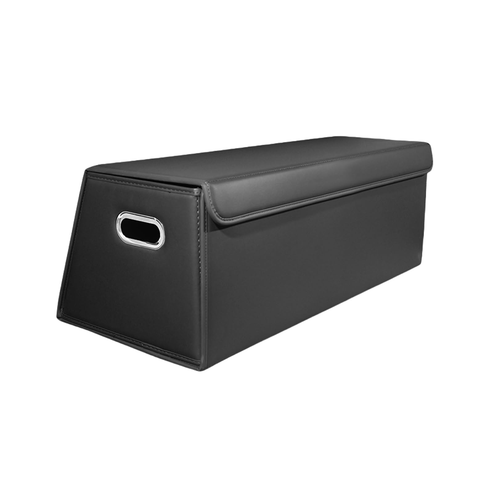 Dfrywdgsey Black Leather Trunk Organizer With Collapsible Storage(Black)