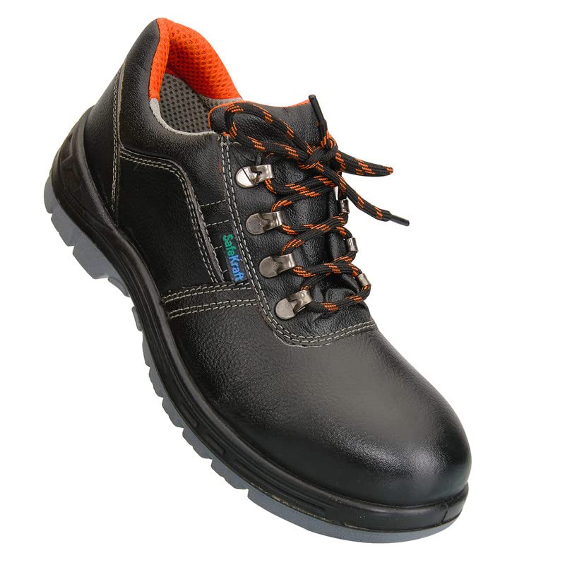 SKSS-204 Men's Genuine Leather, Steel Toe Cap, Light Weight, Moulded EVA Insocks, ISI ApprovedSafety Shoe with Steel Toe Cap-image-11