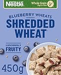 Nestlé Cereals - Shredded Wheat Breakfast Cereal - Bitesize Blueberry Wholegrain Biscuits, High Fibre, No Added Sugar - 450g
