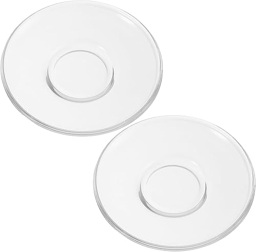 Miniatura 7 de jojofuny 2 platos de canapé de vidrio transparente, platillos redondos, platos de vidrio pequeños para servicio de galletas, aperitivos, frutas,