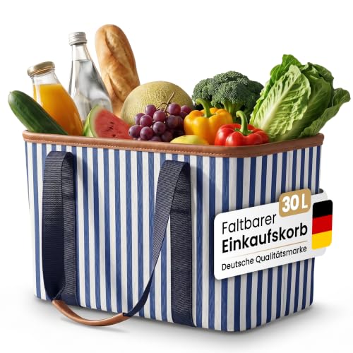 Selinchen® faltbarer Einkaufskorb |30L|flexible Tragetasche |15kg belastbar