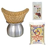 Thai lao Sticky Rice steamer pot and Basket cook kitchen Cookware tool free sticky rice