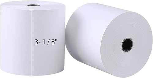 Miniatura 7 de 9527 Product Papel térmico de recibo de 2 14 pulgadas x 50 pies, rollo de caja registradora, papel térmico POS, 50 rollos en total