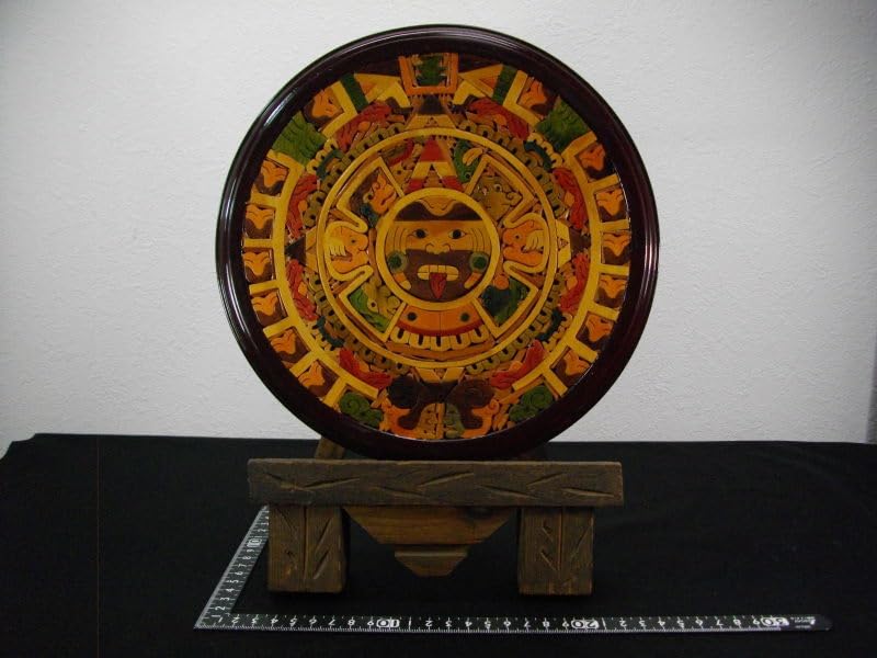 メキシコ木製寄木細工 アステカカレンダー