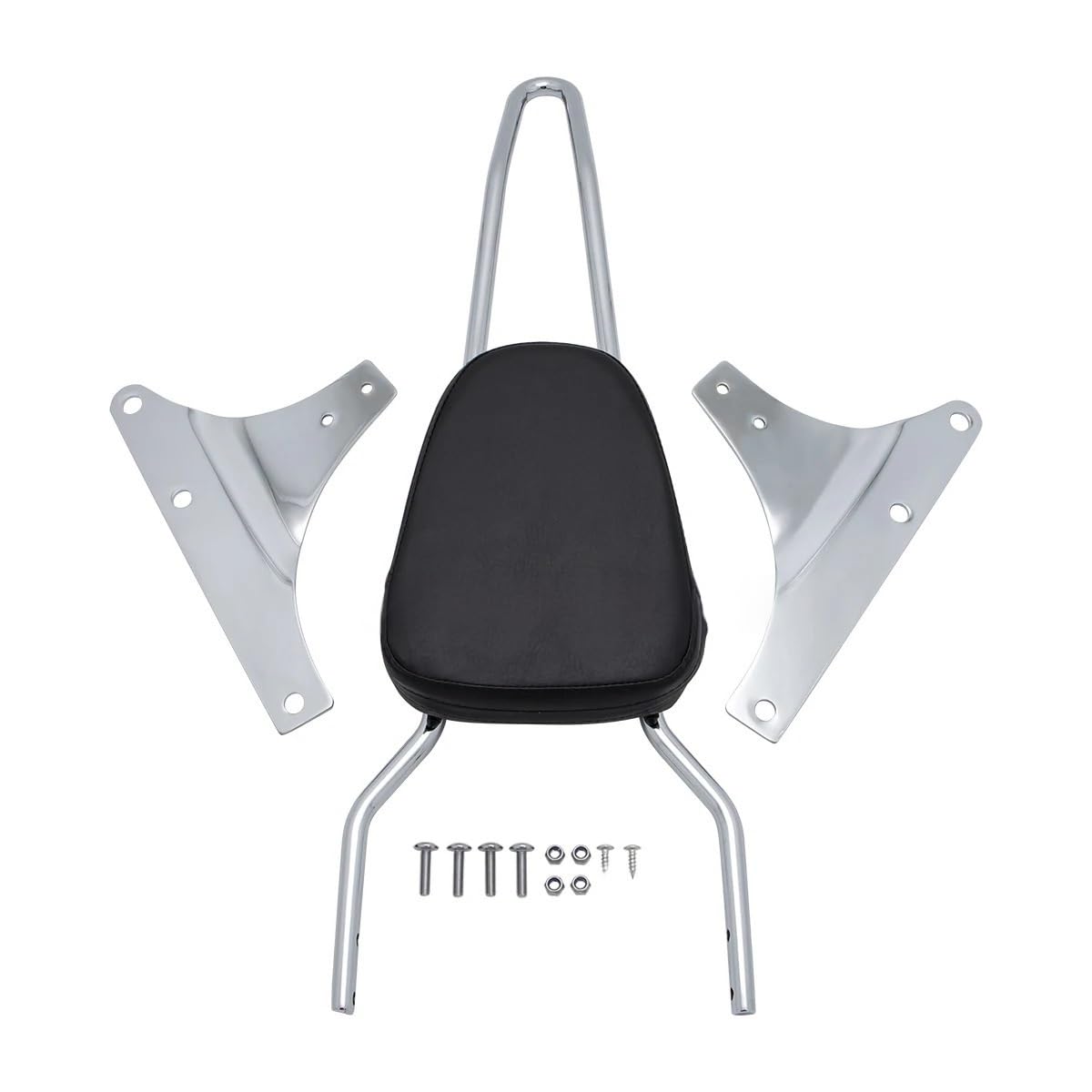 drążek Sissy z bagażnikiem Pasuje do Harley Heritage Softail Springer FLSTS Fat Boy EFI FLSTF Fatboy FLSTSC tylne oparcie Sissy Bar Chrome(Black)