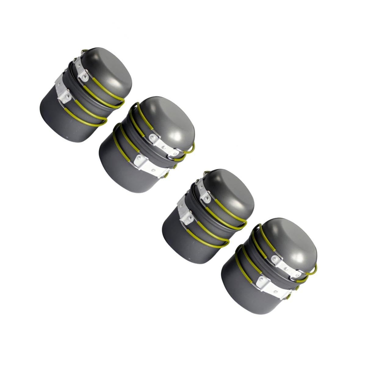 HEMOTON Ensemble d'ustensiles de Cuisine Quatre pièces Couverts Portables Organisateur de Camping Pot rechaud Camping poele Camping ustensiles de Cuisine de Camping
