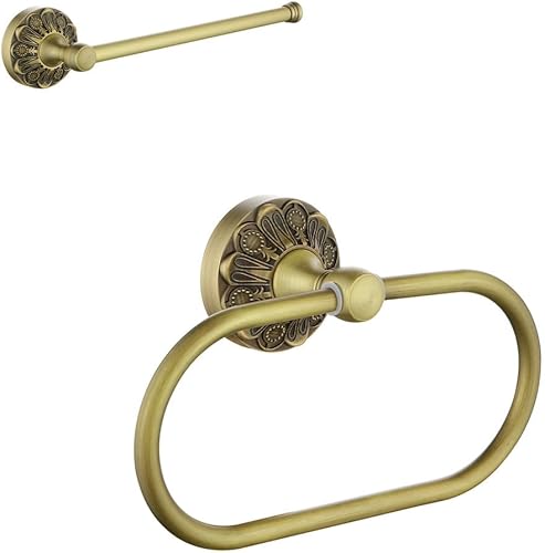 Toallero + toallero de 12 pulgadas, juego de accesorios de baño de latón