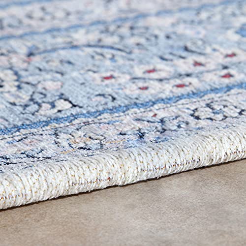 DXIN Klassischer Orientteppich, Vintage Teppichs, Perserteppich Waschbar, Handgefertigter Traditioneller Orientalischer… – Bild 5