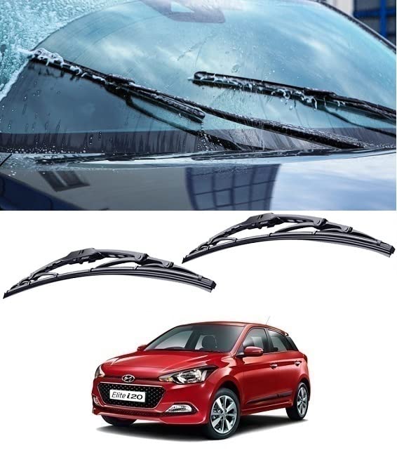 Trigcars i20 Elite Car Perfect Fitting Frameless Windshield Wiper Blades Silicone made 100