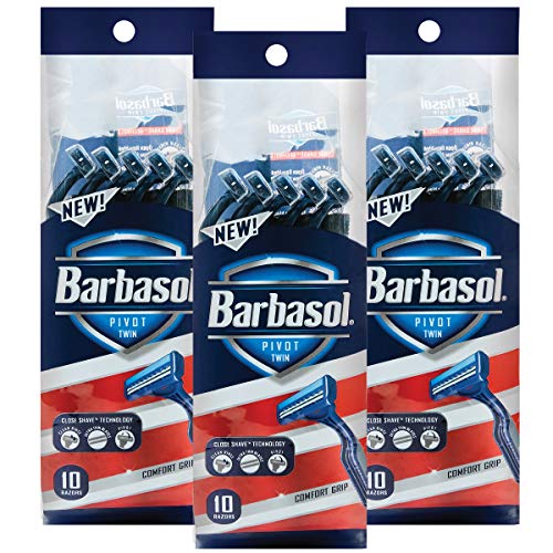 Barbasol Pivot Twin Premium Disposable Razor, 10 Count