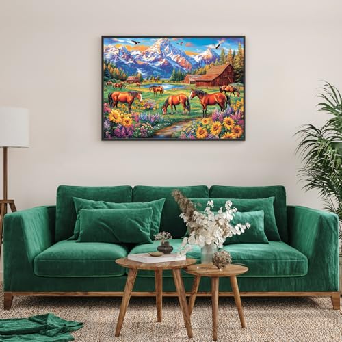 Horse Ranch Jigsaw Puzzles 1000 Pieces for Adults - image 4