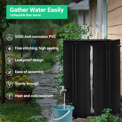 Barils d'eau pliables en PVC de 500 L pour collecter l'eau