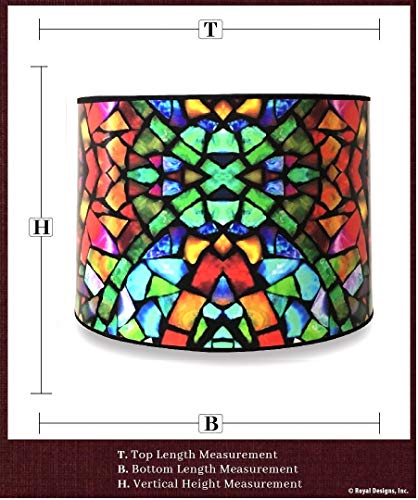 Image of Royal Designs, Inc. Trendy Decorative Handmade Drum Shade, Made in USA, 10in, HBC-8036-10, Multicolor