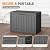 LubanNese Outdoor Storage Box, 50 Gallon Waterproof Resin Deck Box, Storage Bin for Package Delivery, Patio Furniture Cushion, Garden Tools, Pool Accessories, Weatherproof and UV Resistant