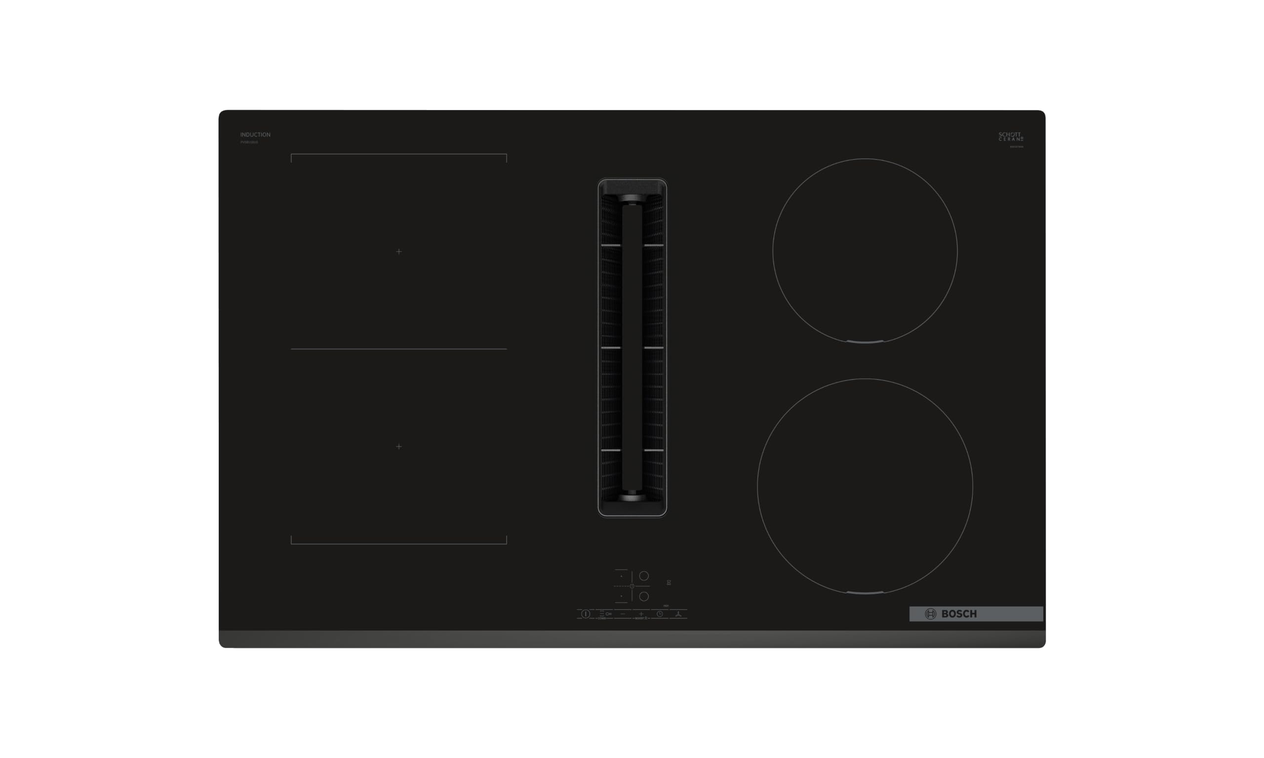 Bosch PVS831B16E Serie 4 Piano con cappa integrata 80 cm Nero Classe B