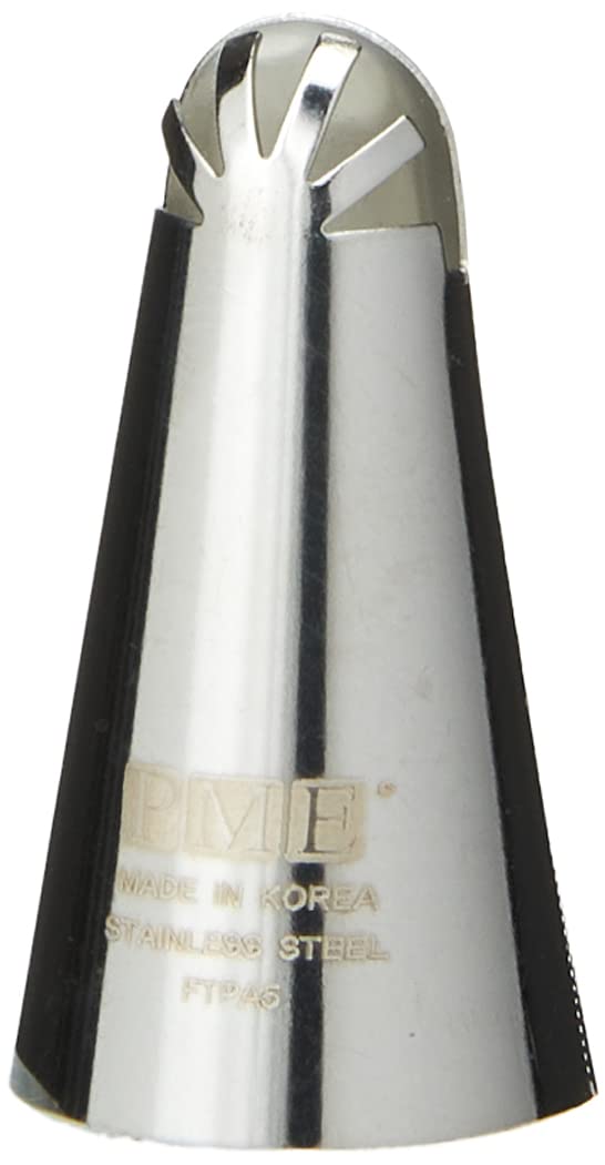 PME Seamless Stainless Steel Multiple Frill Design Frill Tube,Silver,1.72 x 1.72 x 4 cm