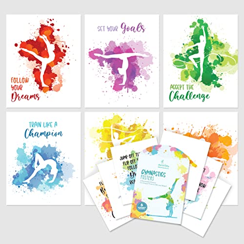 6 Reversible Gymnastics Posters For Girls Room - 8X10In Gymnastics Poster, Gymnastics Wall Decor, Gymnastics Decor For Girls Bedroom, Gymnastics Wall Art, Gymnastics Decor, Dance Posters #TOP27