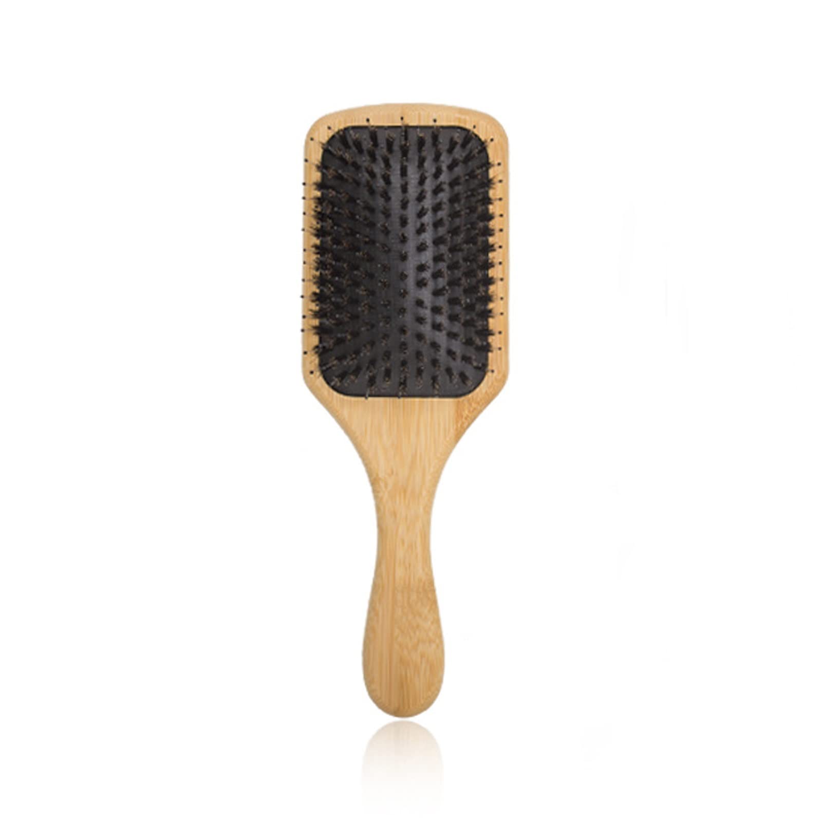 Spazzola per capelli Pettine Spazzola per capelli con setole di cinghiale per capelli bagnati ricci spessi, lunghi e secchi, Spazzole per capelli districanti con paletta in bambù (dimensioni : B