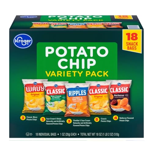 Potato Chip Variety Pack, 18 Count, 1 oz Bags