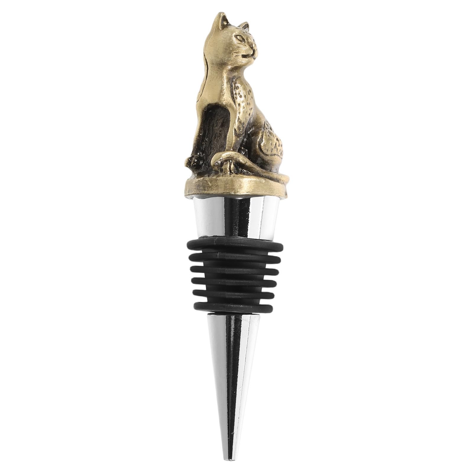 Tapón de vino con forma de gato para mantener tus botellas frescas en casa