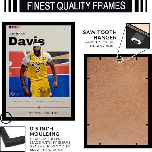 Image of BLINKART Anthony Davis | Nba Basketball Player | Synthetic Wood Photo Framed Wall Hanging Poster Room & Office Bedroom Living Boys And Girl Room Home Wall Hanging | 12x18 Inches