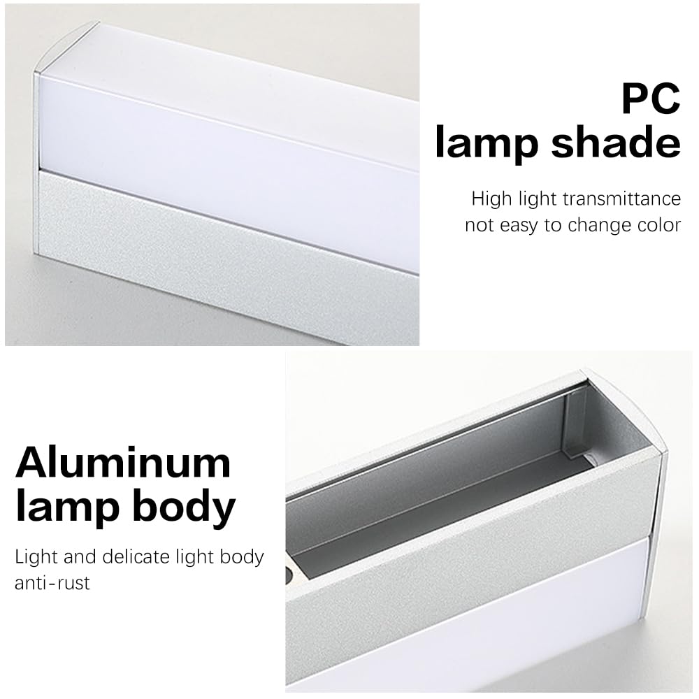 Jadssox Lampada da toeletta a LED per Bagno Lampade da Bagno su Specchio, Lampada da toeletta Moderna a 3 modalità Colore, Lampada da Bagno su armadietti a Specchio