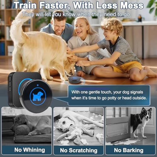 High Sensitivity Dog Door Bell 2026 Version, Dog Doorbells for Potty Training – Dog Bells to Go Outside, 1000Feet Range, - Additional View