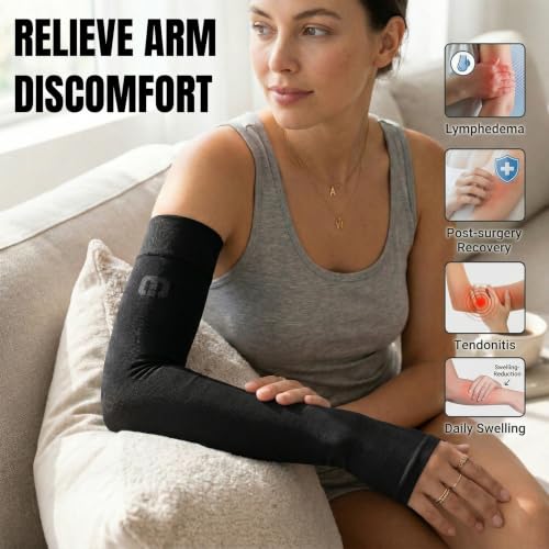 Image of MGANG 15-20mmHg Compression Arm Sleeve Gauntlet for Swelling & Recovery